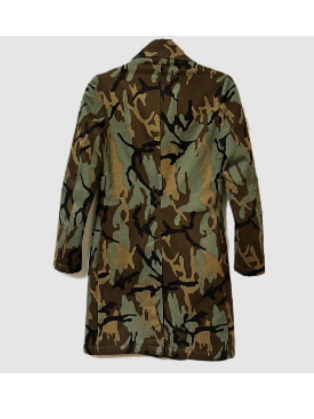 Vintage Esprit Women's Camoflauge Trench Coat in Green, Brown & Black - Picture 10 of 11